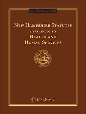 cover image of New Hampshire Statutes Pertaining to Health and Human Services